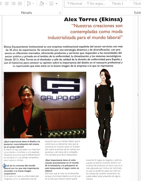 «Nuestras creaciones son contempladas como moda industrializada para el mundo laboral»